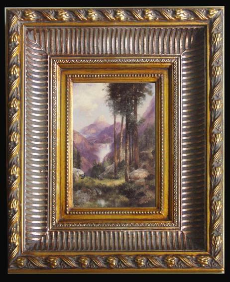 framed  Thomas Moran Yosemite Valley,Vernal Falls, Ta024-3